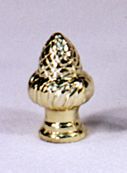 Small Brass Plated Acorn Finial